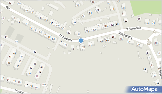 Szczecin, Tczewska, 9, mapa Szczecina