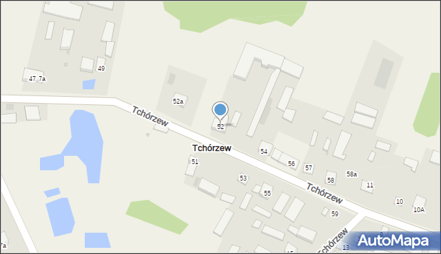 Tchórzew, Tchórzew, 52, mapa Tchórzew