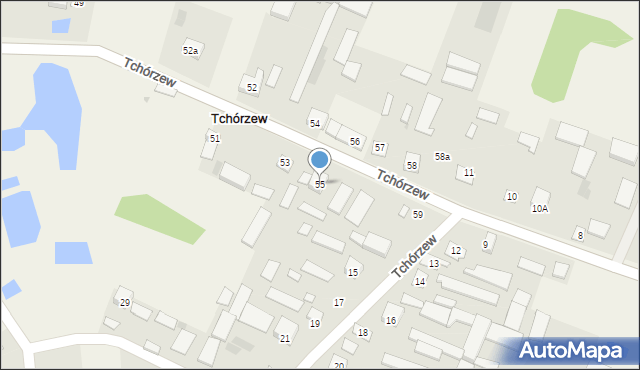 Tchórzew, Tchórzew, 55, mapa Tchórzew