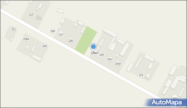 Tchórzew, Tchórzew, 205A, mapa Tchórzew