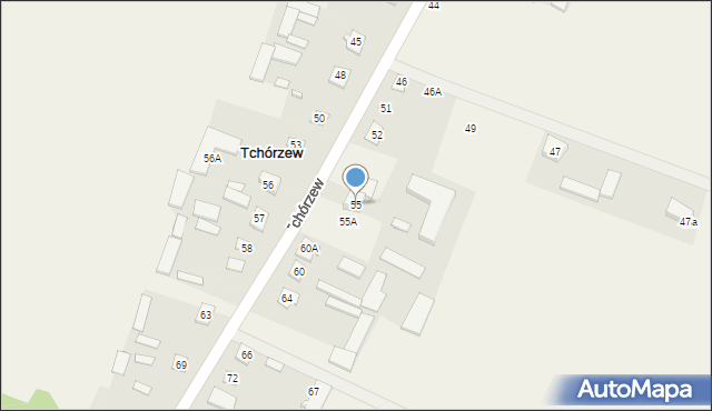 Tchórzew, Tchórzew, 55, mapa Tchórzew