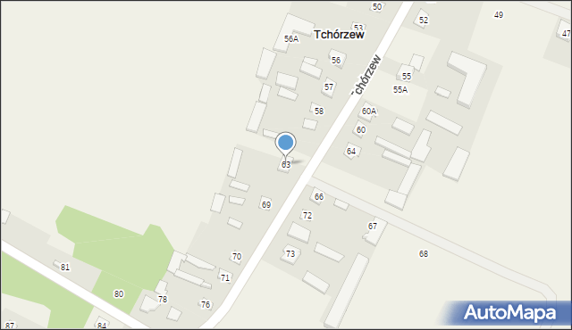 Tchórzew, Tchórzew, 63, mapa Tchórzew