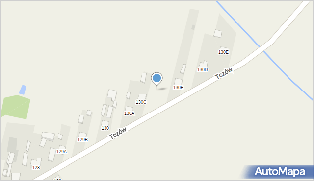 Tczów, Tczów, 130f, mapa Tczów