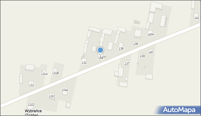 Tczów, Tczów, 134, mapa Tczów