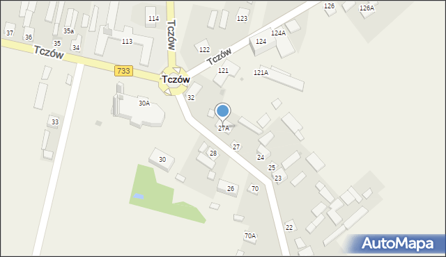 Tczów, Tczów, 27A, mapa Tczów