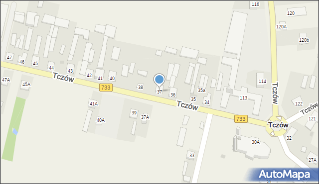 Tczów, Tczów, 37, mapa Tczów