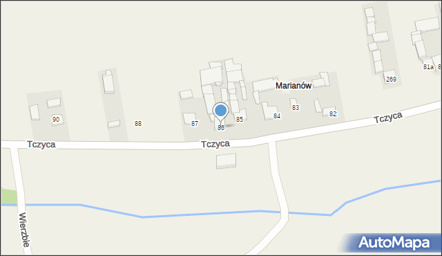 Tczyca, Tczyca, 86, mapa Tczyca