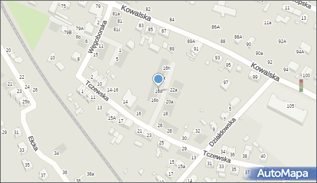 Wrocław, Tczewska, 16d, mapa Wrocławia