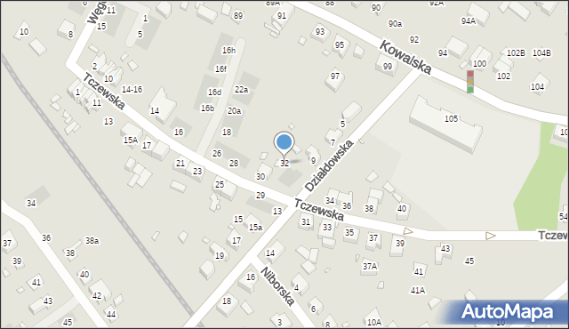 Wrocław, Tczewska, 32, mapa Wrocławia
