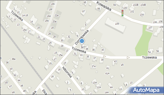 Wrocław, Tczewska, 34, mapa Wrocławia