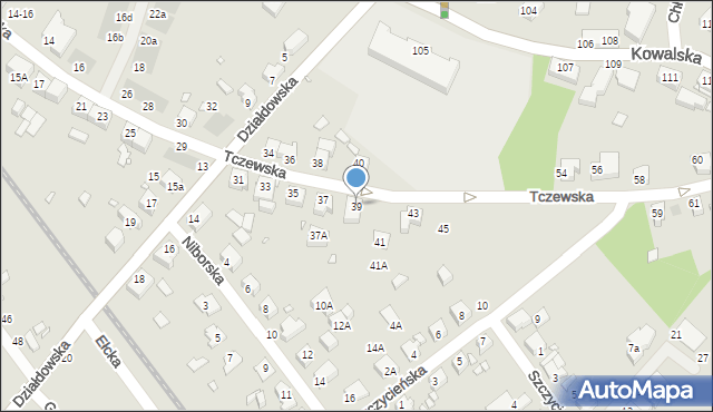 Wrocław, Tczewska, 39, mapa Wrocławia