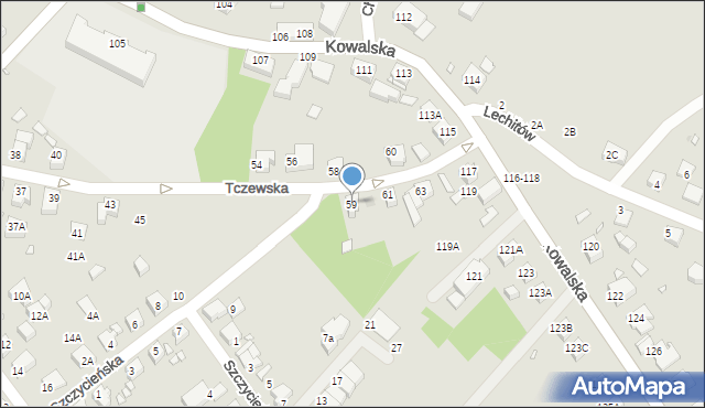 Wrocław, Tczewska, 59, mapa Wrocławia