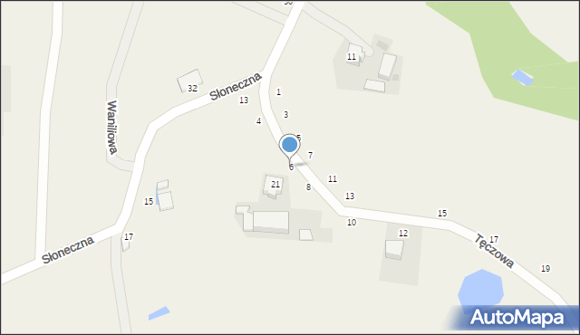 Barwik, Tęczowa, 6, mapa Barwik