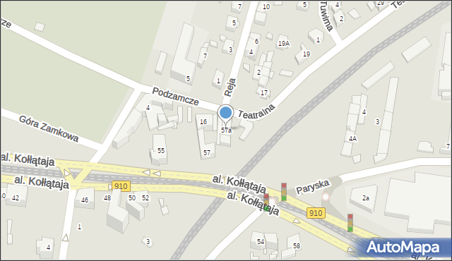 Będzin, Teatralna, 57a, mapa Będzin