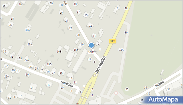 Biała Podlaska, Terebelska, 10-12, mapa Białej Podlaskiej