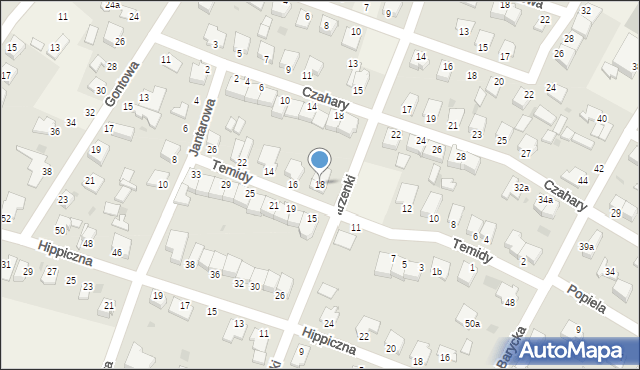 Białe Błota, Temidy, 18, mapa Białe Błota