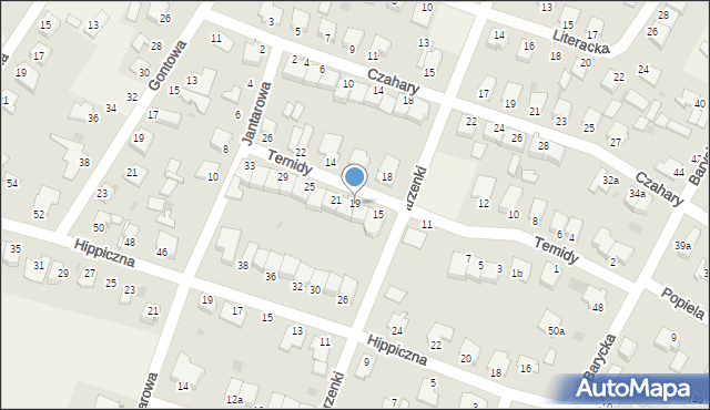 Białe Błota, Temidy, 19, mapa Białe Błota