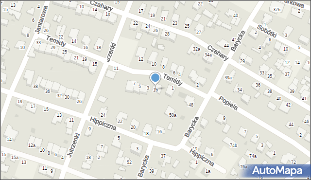 Białe Błota, Temidy, 1b, mapa Białe Błota