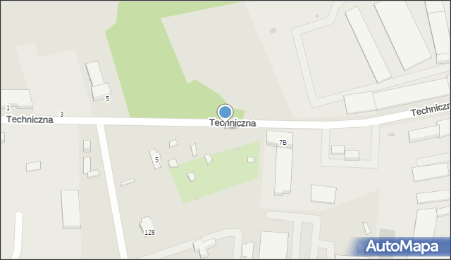 Białystok, Techniczna, 8, mapa Białegostoku