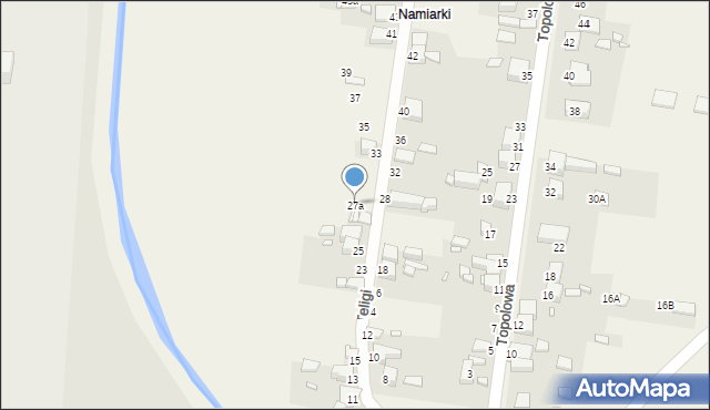 Bobrowniki, Teligi, 27a, mapa Bobrowniki
