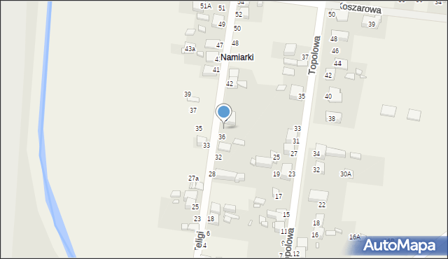 Bobrowniki, Teligi, 38, mapa Bobrowniki