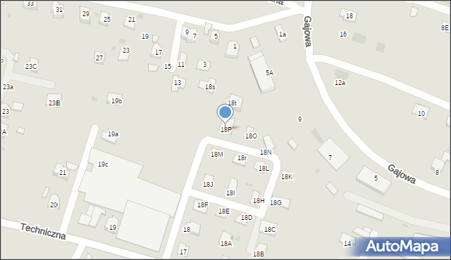 Boguchwała, Techniczna, 18P, mapa Boguchwała