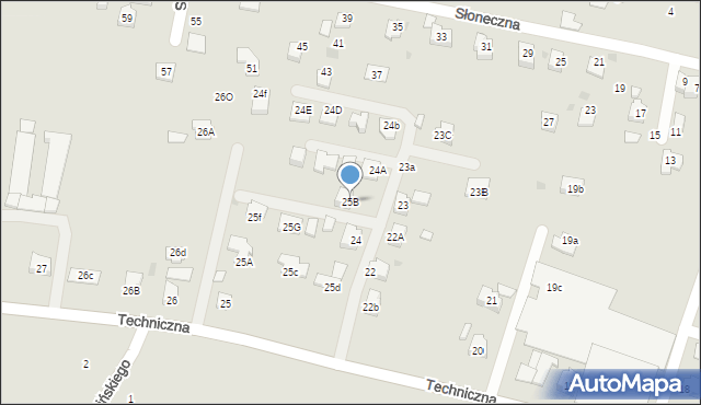 Boguchwała, Techniczna, 25B, mapa Boguchwała