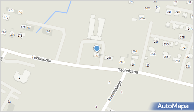 Boguchwała, Techniczna, 27, mapa Boguchwała