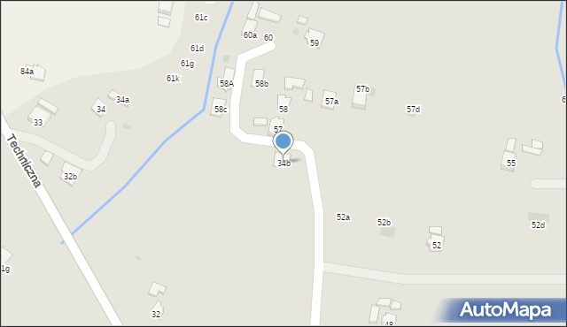 Boguchwała, Techniczna, 34b, mapa Boguchwała