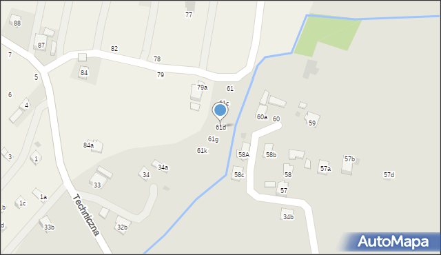 Boguchwała, Techniczna, 61d, mapa Boguchwała