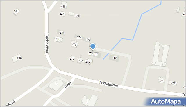 Boguchwała, Techniczna, 67c, mapa Boguchwała