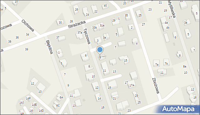 Bolszewo, Tęczowa, 9, mapa Bolszewo