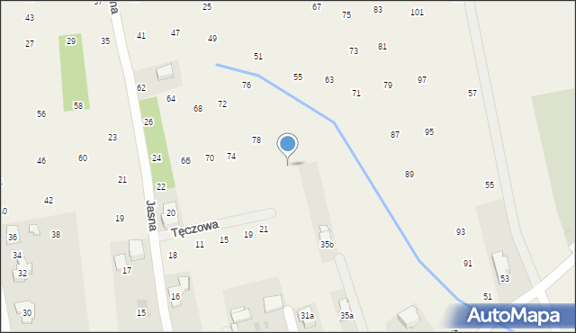 Brzozówka, Tęczowa, 31, mapa Brzozówka