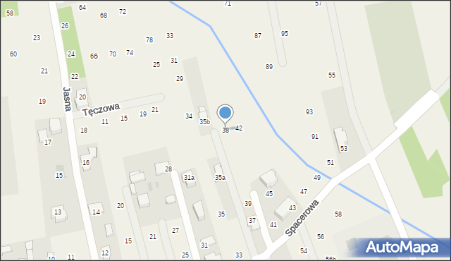 Brzozówka, Tęczowa, 38, mapa Brzozówka