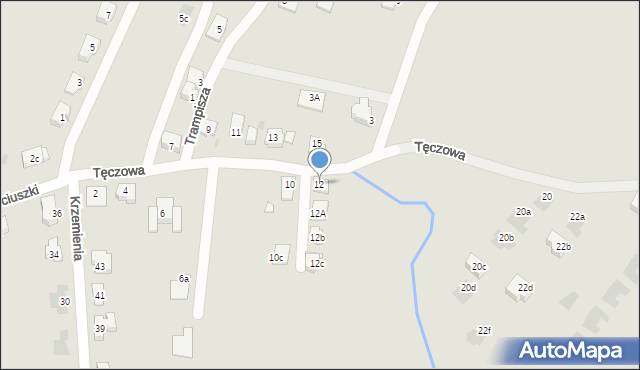 Bytom, Tęczowa, 12, mapa Bytomia