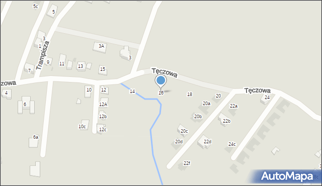 Bytom, Tęczowa, 16, mapa Bytomia