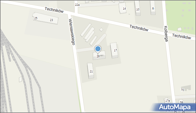 Chełm Śląski, Techników, 19, mapa Chełm Śląski