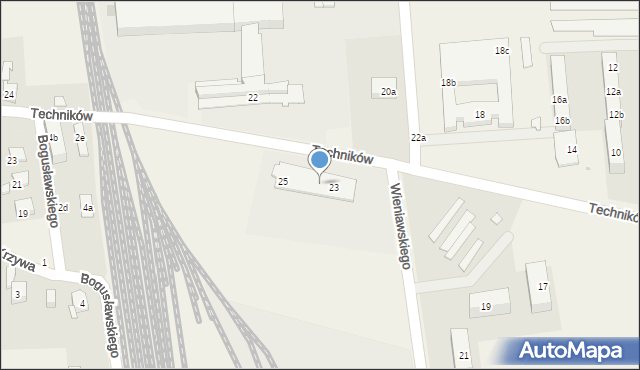 Chełm Śląski, Techników, 23/25, mapa Chełm Śląski