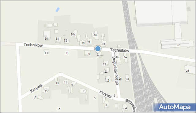 Chełm Śląski, Techników, 7, mapa Chełm Śląski