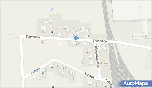 Chełm Śląski, Techników, 9, mapa Chełm Śląski