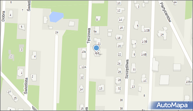 Chotomów, Tęczowa, 11b, mapa Chotomów
