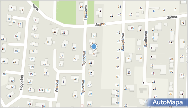 Chotomów, Tęczowa, 21, mapa Chotomów