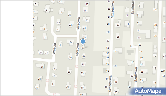 Chotomów, Tęczowa, 27, mapa Chotomów