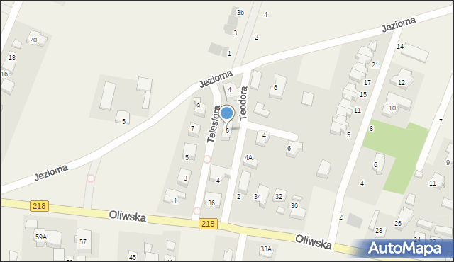 Chwaszczyno, Telesfora, 6, mapa Chwaszczyno