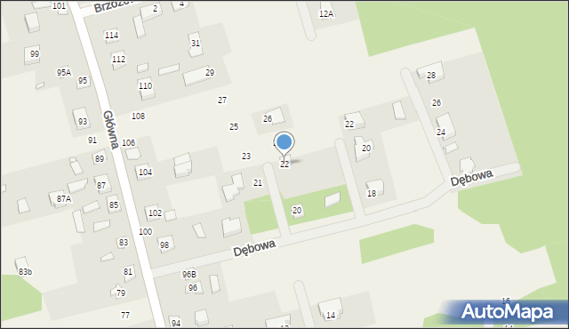 Czachówek, Tęczowa, 22, mapa Czachówek