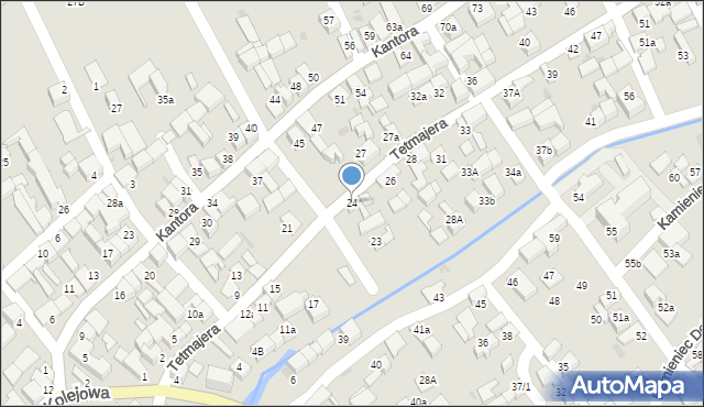 Czarny Dunajec, Tetmajera, 24, mapa Czarny Dunajec