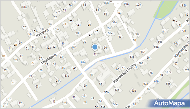 Czarny Dunajec, Tetmajera, 41, mapa Czarny Dunajec