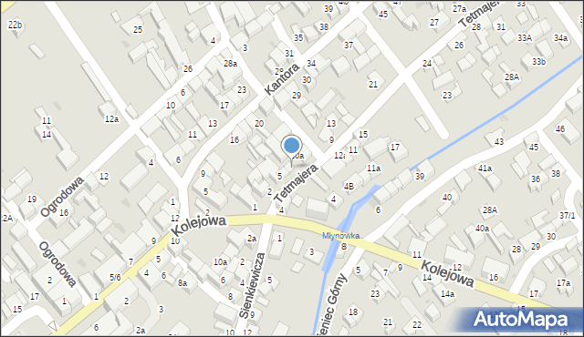 Czarny Dunajec, Tetmajera, 6, mapa Czarny Dunajec