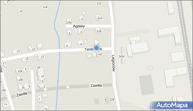Czechowice-Dziedzice, Terenowa, 1, mapa Czechowic-Dziedzic