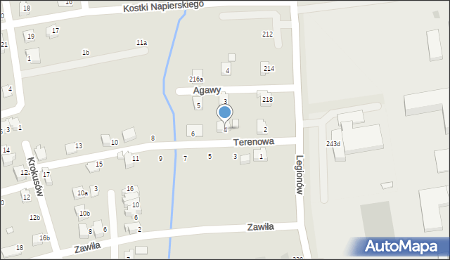 Czechowice-Dziedzice, Terenowa, 4, mapa Czechowic-Dziedzic